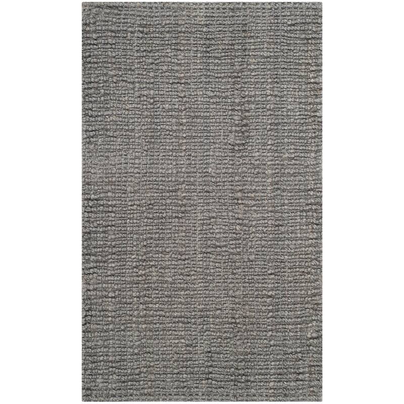 SAFAVIEH Jerneja Handmade Solid Chunky Jute Area Rug - 2'6" x 4' - Light Grey