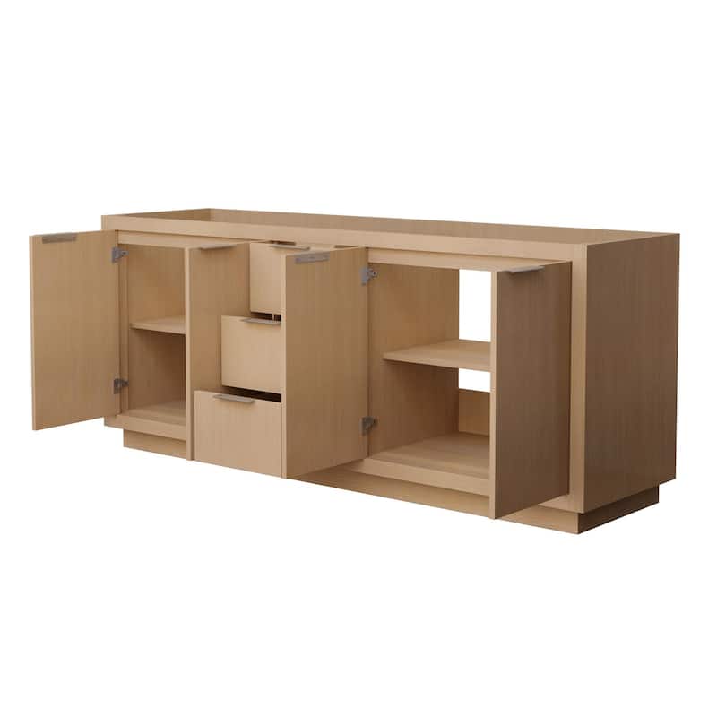 Wyndham Collection Maroni 80" Double Free Standing Vanity Cabinet Only