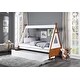 preview thumbnail 2 of 7, Loreen Oak& White Finish Twin Bed kids beds