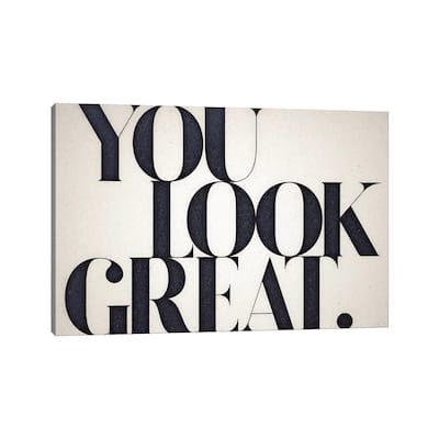 iCanvas "You Look Great" by 33 Broken Bones Canvas Print