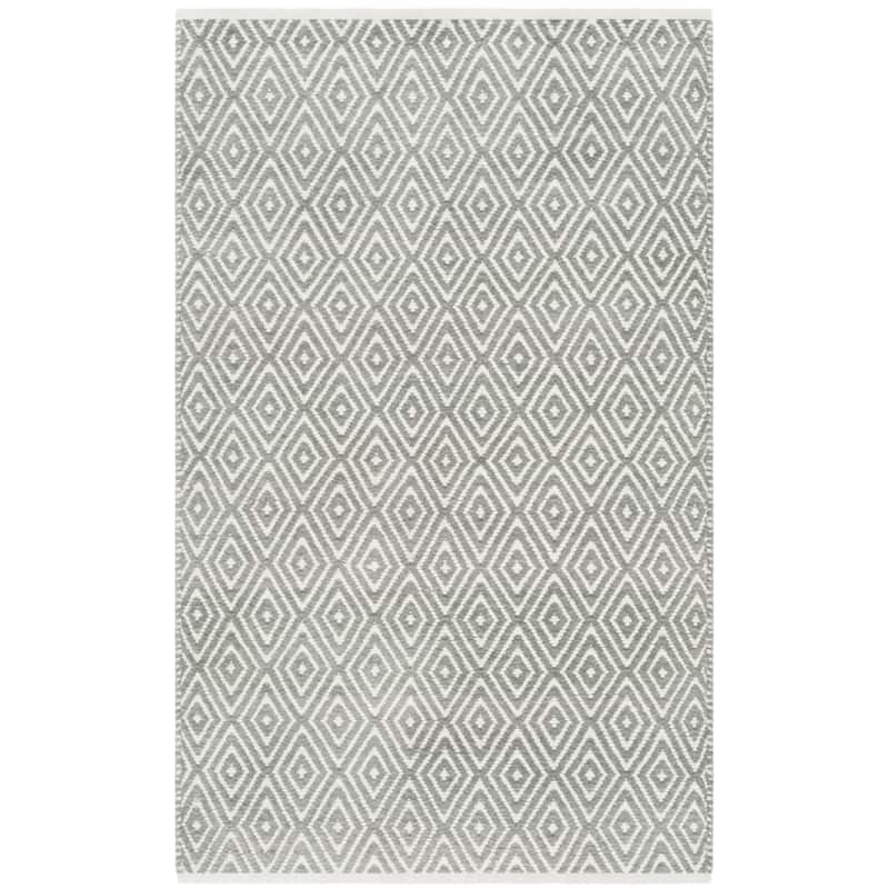 SAFAVIEH Handmade Boston Tirza Coastal Cotton Rug - 2'6" x 4' - Grey