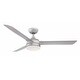 preview thumbnail 1 of 5, Fanimation Xeno Wet 56 inch Indoor/Outdoor Ceiling Fan with LED Light Kit and Remote - Silver
