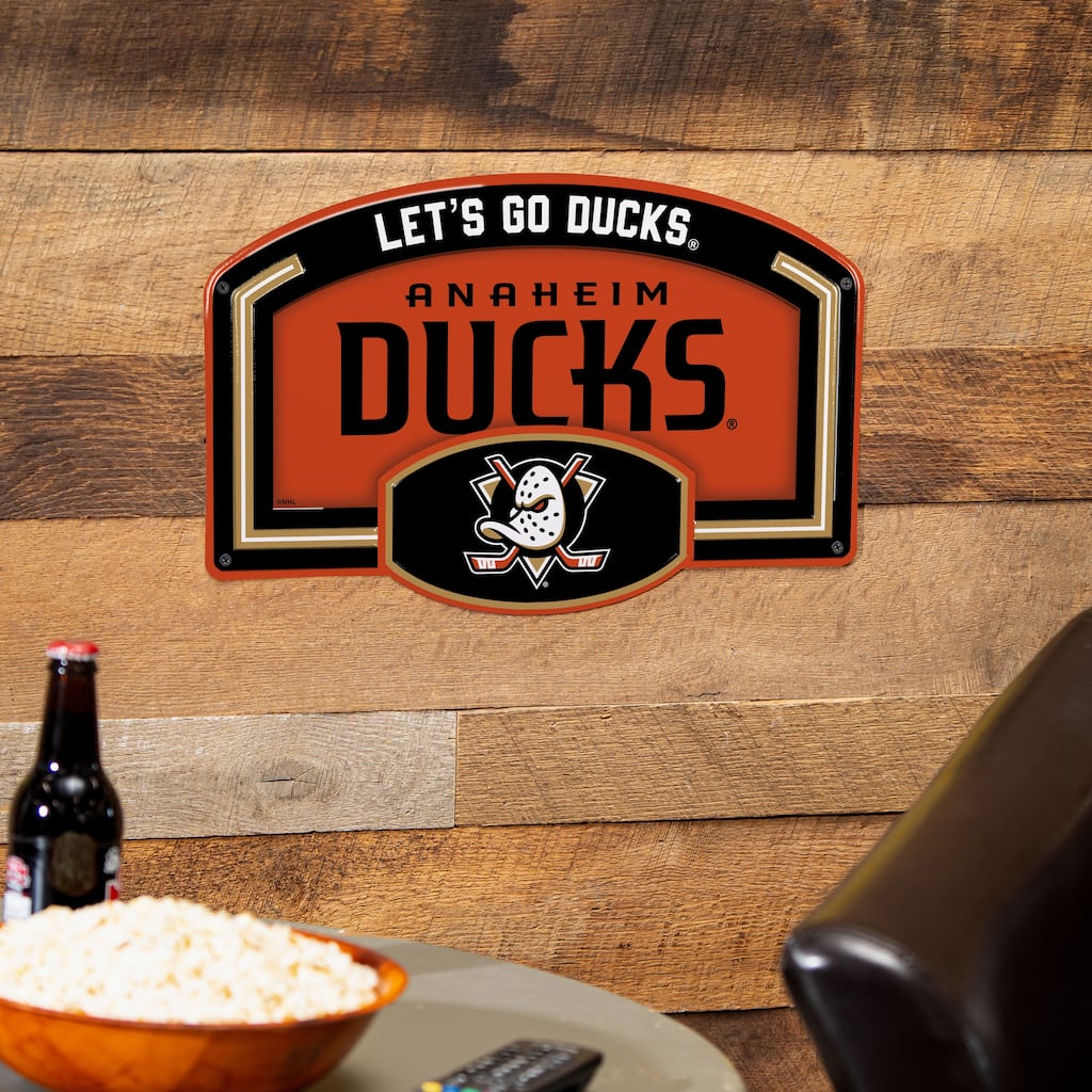 Anaheim Ducks Embossed Steel Wall Sign, 11" x 17"