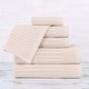 preview thumbnail 10 of 97, Superior Soho Ribbed Cotton 6-Piece Assorted Towel Set Ivory