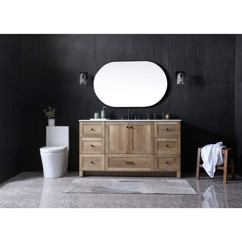 Elegant Lighting VF2860 Soma 60" Free Standing Single Basin Vanity Set