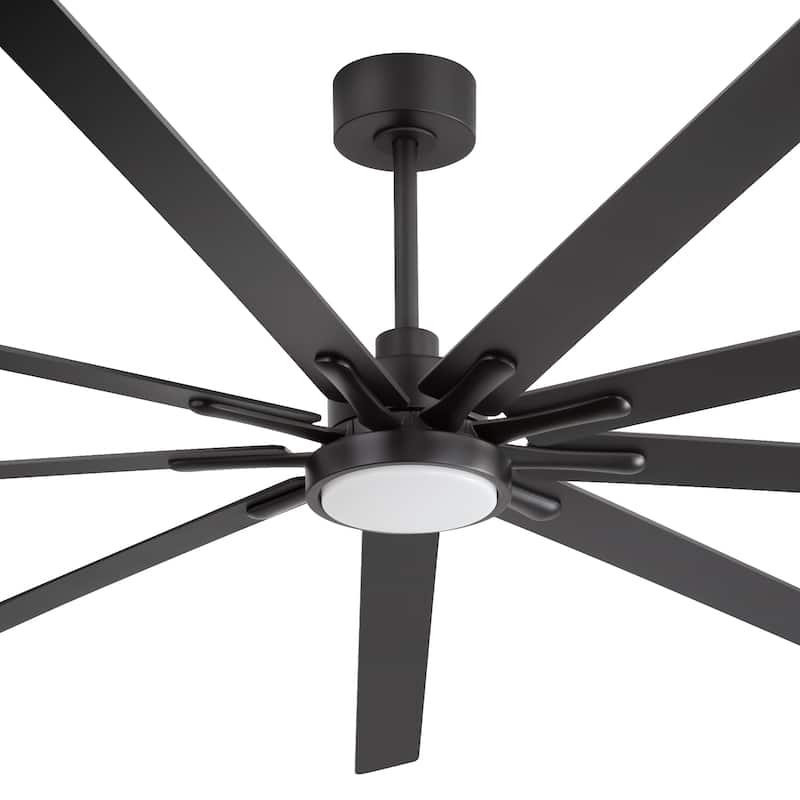 Large 84" Integrated LED Ceiling Fan with Light and Remote(9 Reversible Blades)