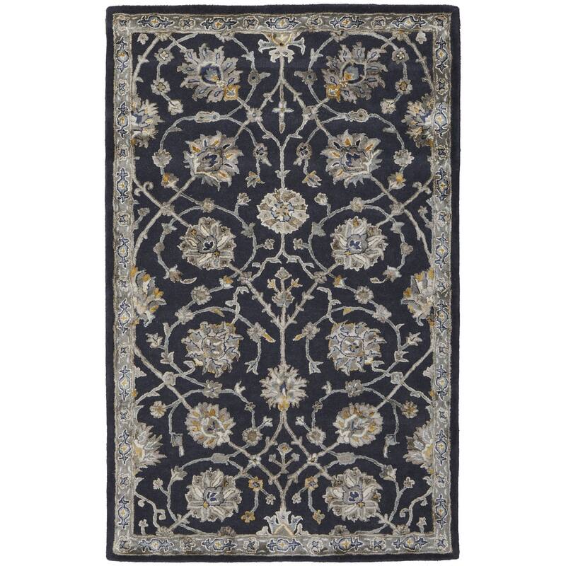 HomeRoots Floral Bohemian Rectangle Area Rug
