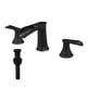 preview thumbnail 9 of 33, Double Handle Three-Hole Bath Waterfall Faucet with Drain