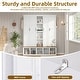 preview thumbnail 6 of 13, Farmhouse 4-in-1 Hall Tree with 6 Hanging Hooks and Seating Bench