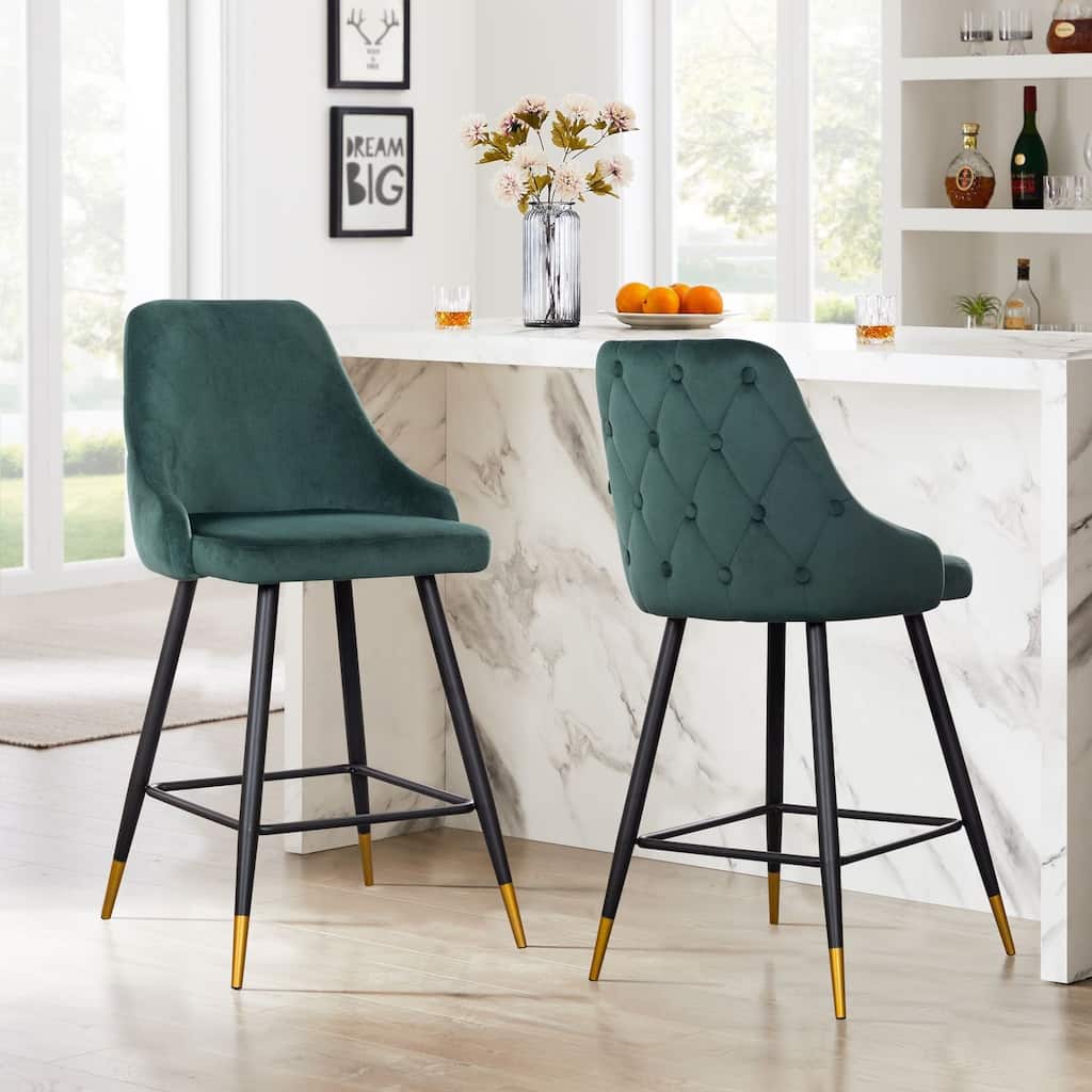 Hammel Velvet Bar Stool -Set of 2