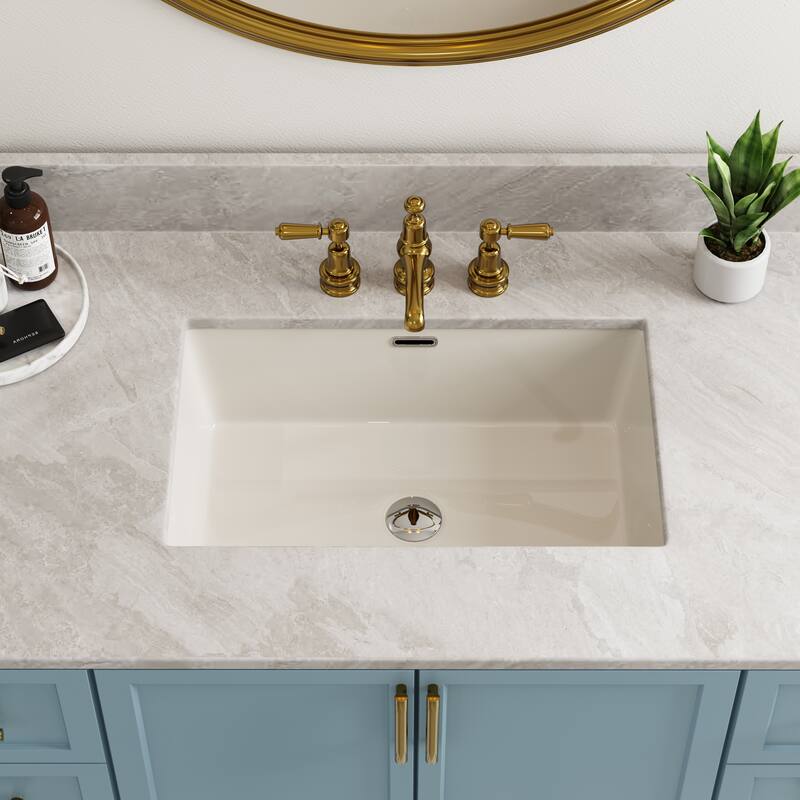 ClarityPure 23.60 in. x 15.55 in. Undermount Bathroom Sink in White Ceramic with Overflow Drain