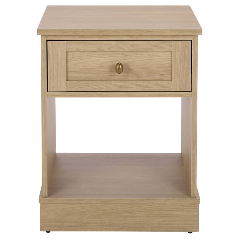 SAFAVIEH Home Shafa Side Table - 18"W x 15"D x 24"H - Natural/Brass