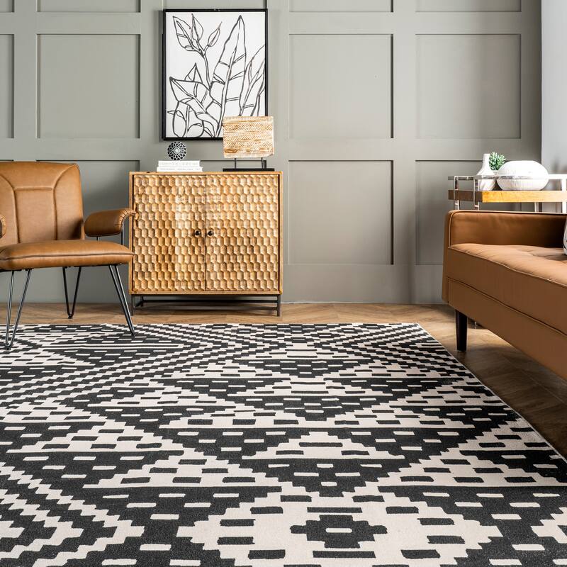 Nuloom Chiara SpinClean Machine Washable Modern Geometric Area Rug