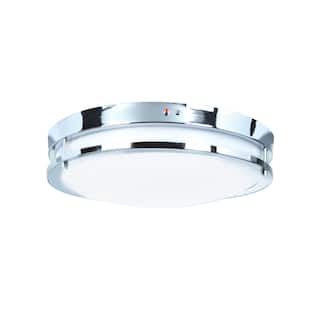 Access Lighting Solero EM - LED Emergency Backup Flush Mount - 14" - Chrome Finish - Acrylic Lens