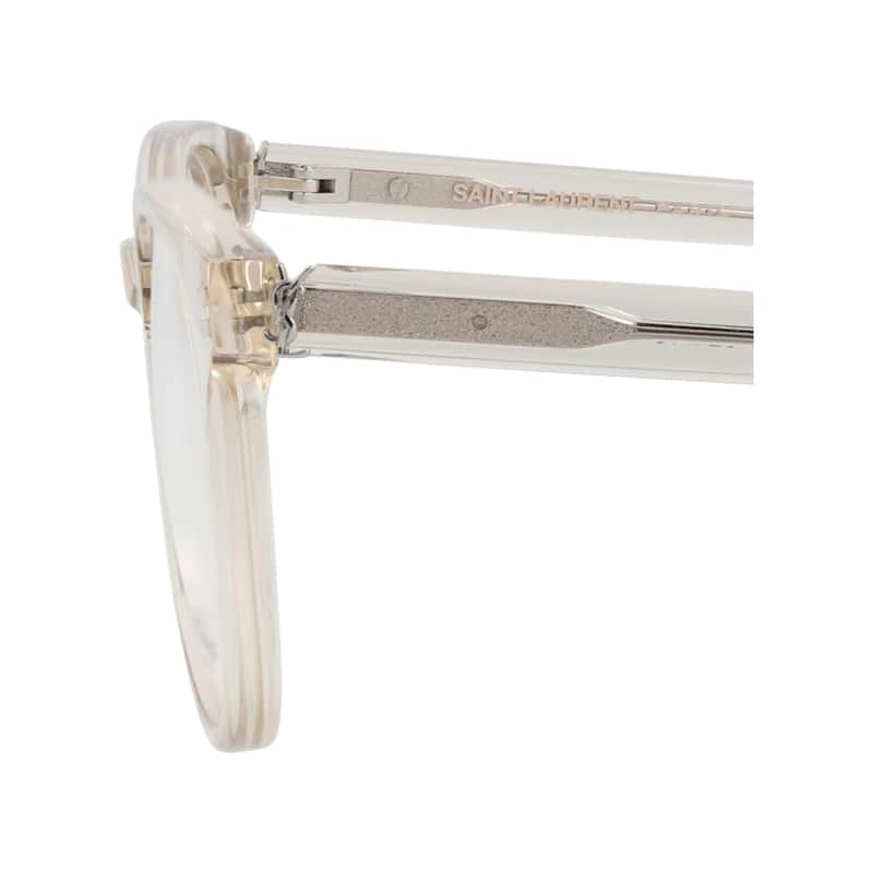 Saint Laurent Round-Frame Recycled Acetate Optical Frames - Beige Beige Transparent