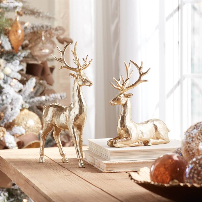 Holiday Deer Figurine (Set of 4) - N/A