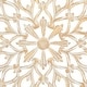 preview thumbnail 19 of 19, Light Brown Wood Handmade Intricately Carved Floral Home Wall Decor with Mandala Design