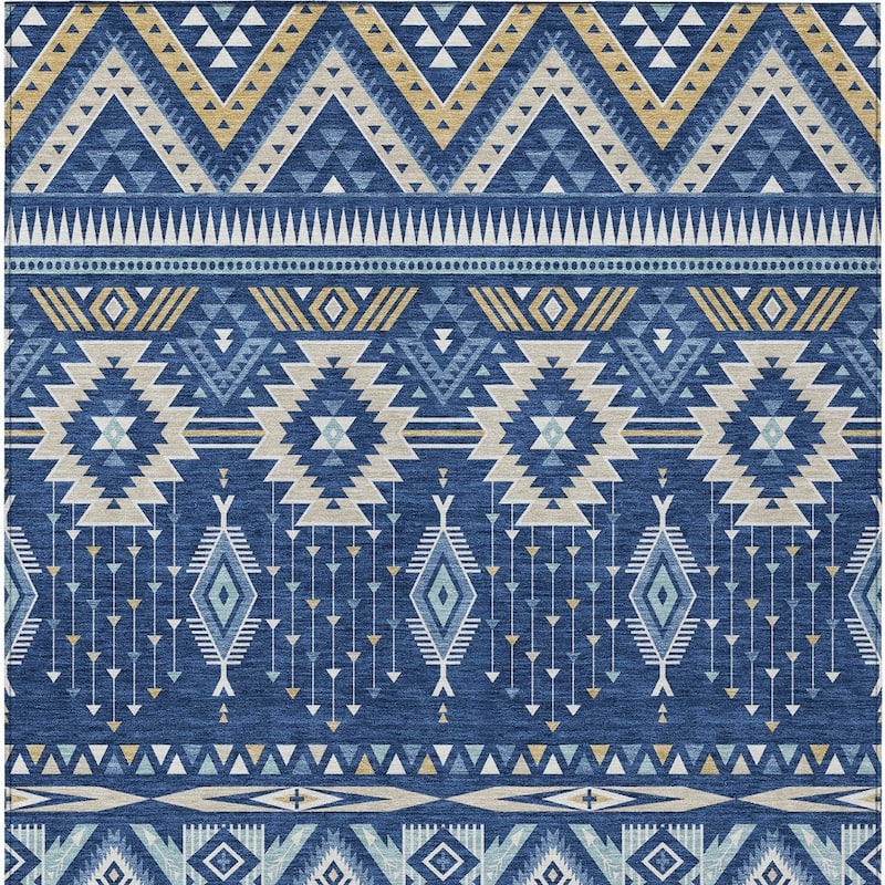 HomeRoots Aztec Transitional Rectangle Outdoor Rug