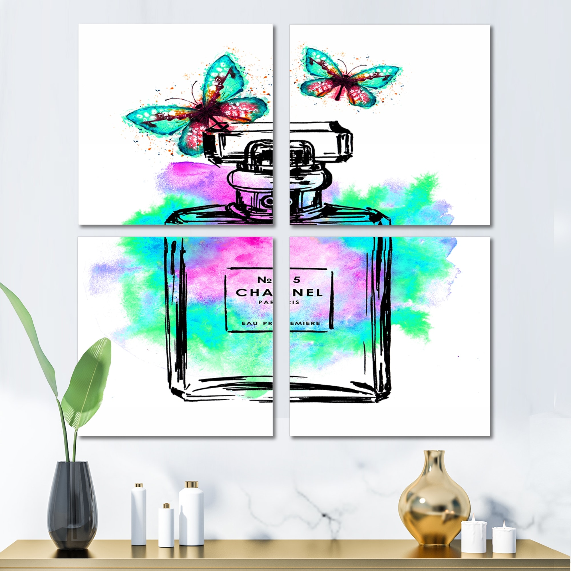 Designart Perfume Chanel Five III Modern Canvas Wall Art Print - Bed Bath  & Beyond - 36034480