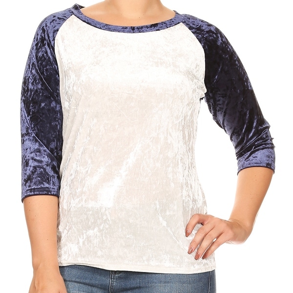 plus size crushed velvet top