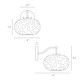 preview thumbnail 2 of 13, Modern Glam 1-Light Gold Wall Sconce Textured Glass Bathroom Vanity Light - D 8" x H 5.5"