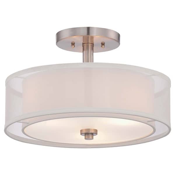slide 2 of 7, Parsons Studio Brushed Nickel 3 Light Semi Flush By Minka Lavery