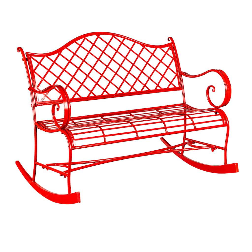 Powder Coat Indoor / Outdoor Metal Rocker, Red