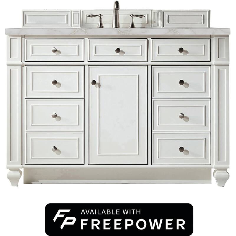 James Martin Vanities 157-V48-FVSL Bristol 48" Free Standing Single - Bright White