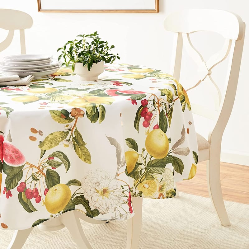 Violet Linen European Frutella Vintage Botanique Fruits Tablecloth
