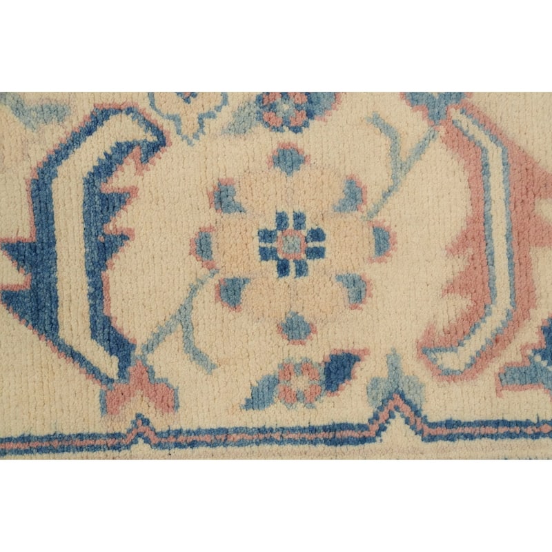 Hand Knotted Oriental 100% Wool Carpet Traditional Geometric Coral Kazak Area Rug - 13' 9'' X 9' 11''