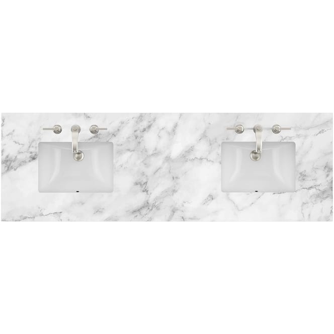 James Martin Vanities 040-S72-SNK 72" Porcelain Vanity Top - Carrara White