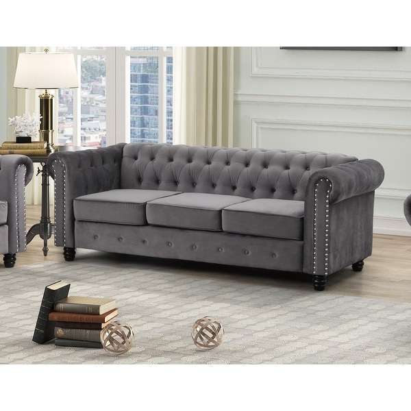Best Master Furniture Tufted Upholstered Sofa. Opens flyout.