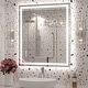 preview thumbnail 33 of 161, Large LED Bathroom mirror Tempered Glass Dimmable Anti-Fog Vanity Mirror 32x28