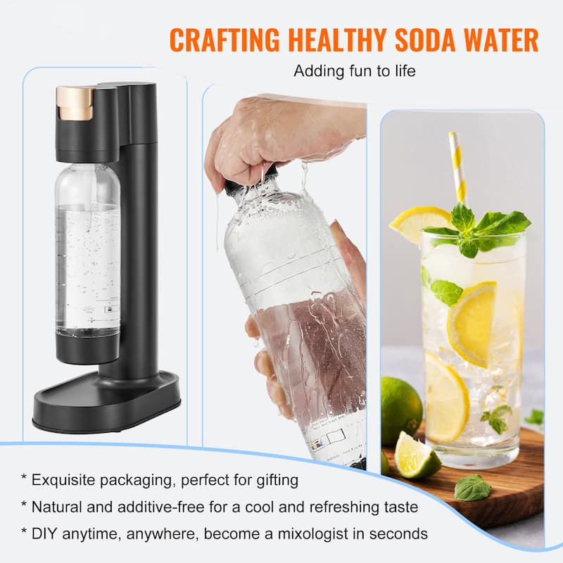 Sparkling Water Maker for Home Carbonating, Seltzer Water Starter Kit