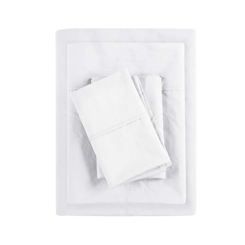 Madison Park 200 Thread Count Relaxed Cotton Percale Sheet Set