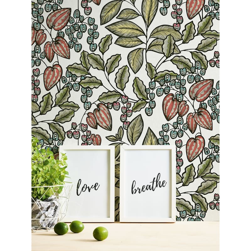 AS Creation Leif White Vine Trail Wallpaper