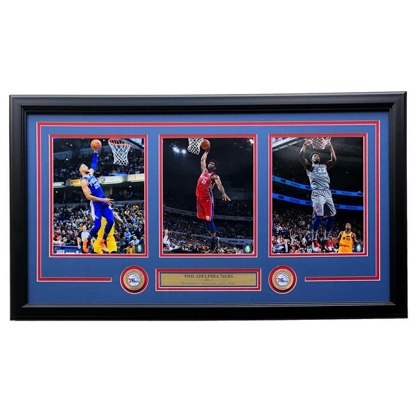 Shop Ben Simmons Joel Embiid Jimmy Butler Framed 35x18 ...