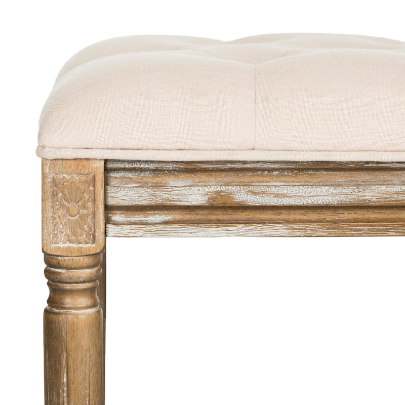 SAFAVIEH Rocha French Brasserie Tufted Traditional Rustic Wood Beige ...