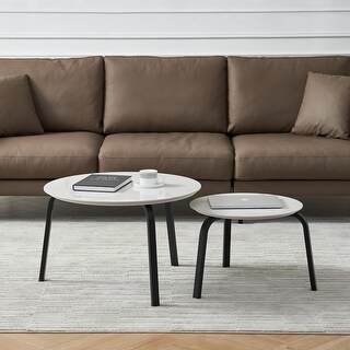 Coffee Table Nesting White Set of 2 - Bed Bath & Beyond - 40923423