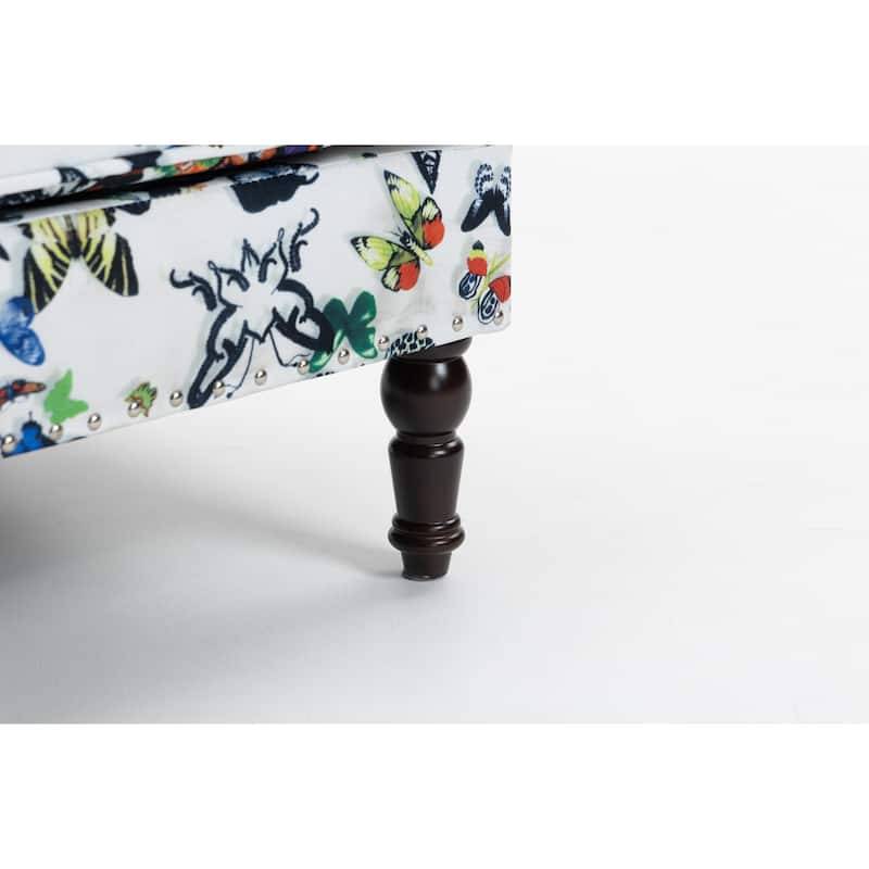 Stylish Side Chair Accent Chair Lobby Chair with Wood Frame, White Reading Chair Reception Chair Arm Chair