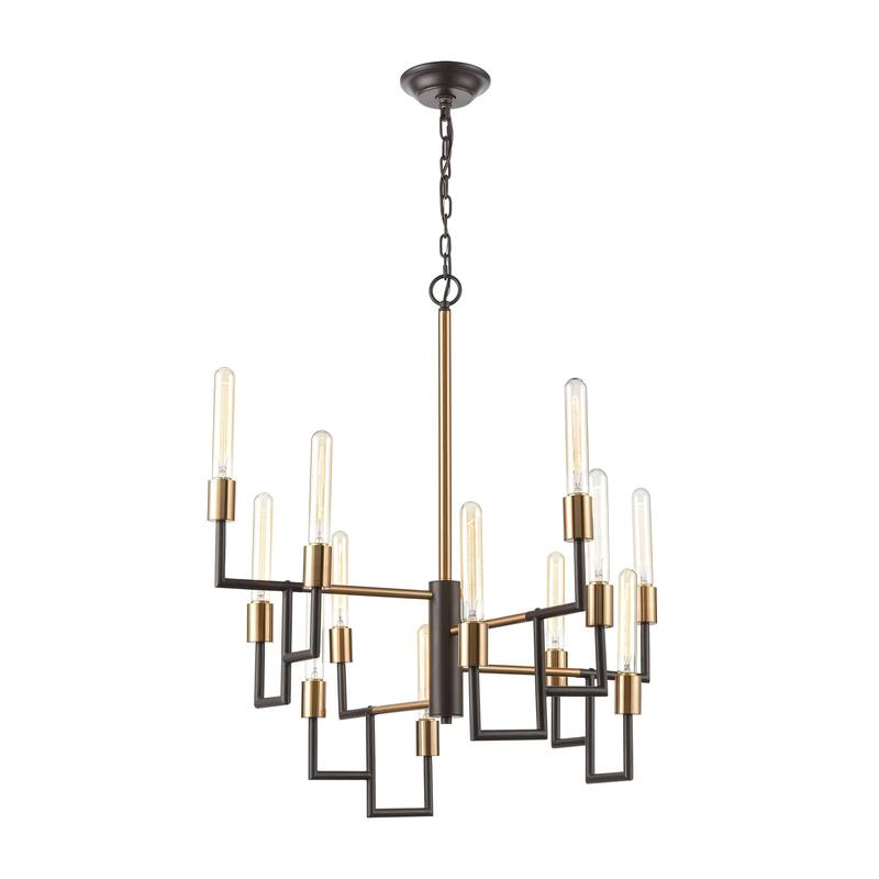 Elk Home Congruency Oil Rubbed Bronze Metal 12 Light Chandelier