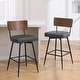 preview thumbnail 4 of 136, 26"/29" Faux Leather Swivel Counter/Bar Stools Set of 2/3 Set of 2 - Grey - Bar Height