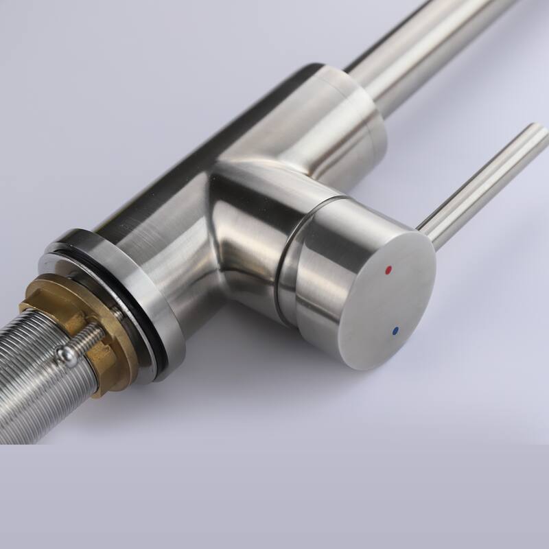 Single Handle Kitchen Faucet in Brushed Nickel Finish