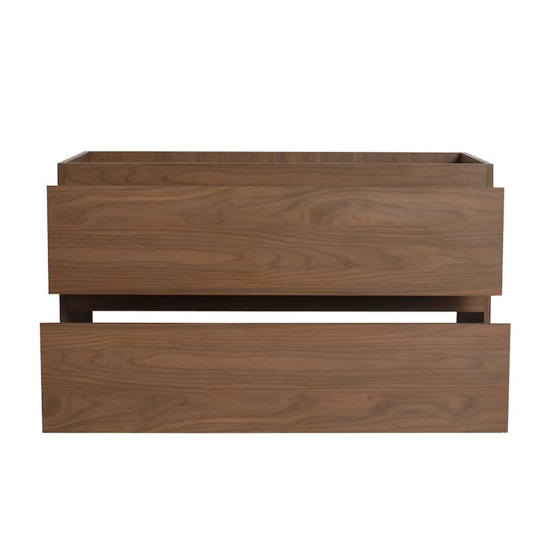 36 Inch Bathroom Vanity Base without Sink, Wall-Mounted Bathroom Cabinet with Soft-Close Drawers