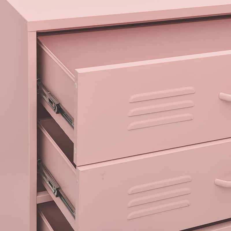 vidaXL Chest of Drawers Dresser for Bedroom Sideboard Storage Cabinet Steel