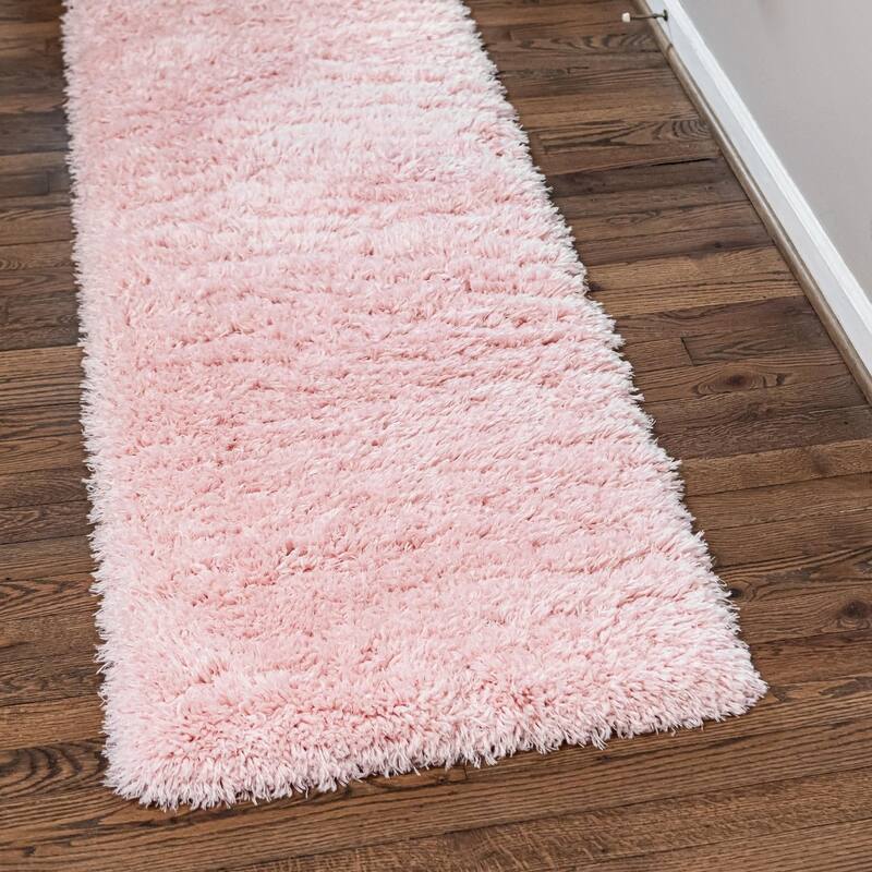 Shag Arum Shag Collection Area Rug - 2'x6'7" - Pink Lace
