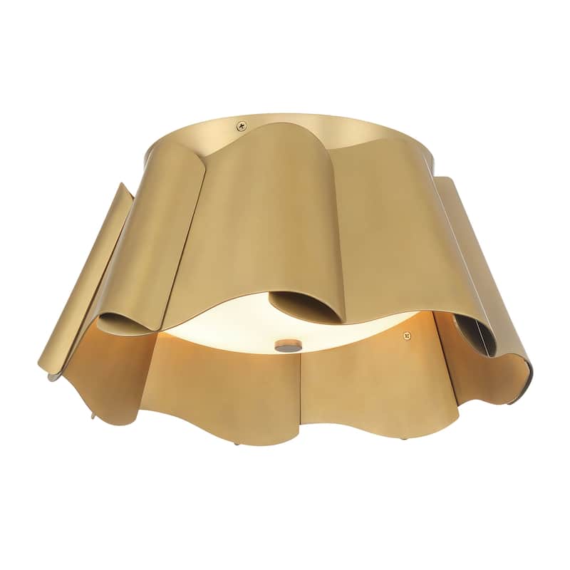 Minka Lavery 3955 Waveform 3 Light 14" Wide Semi-Flush Ceiling Fixture
