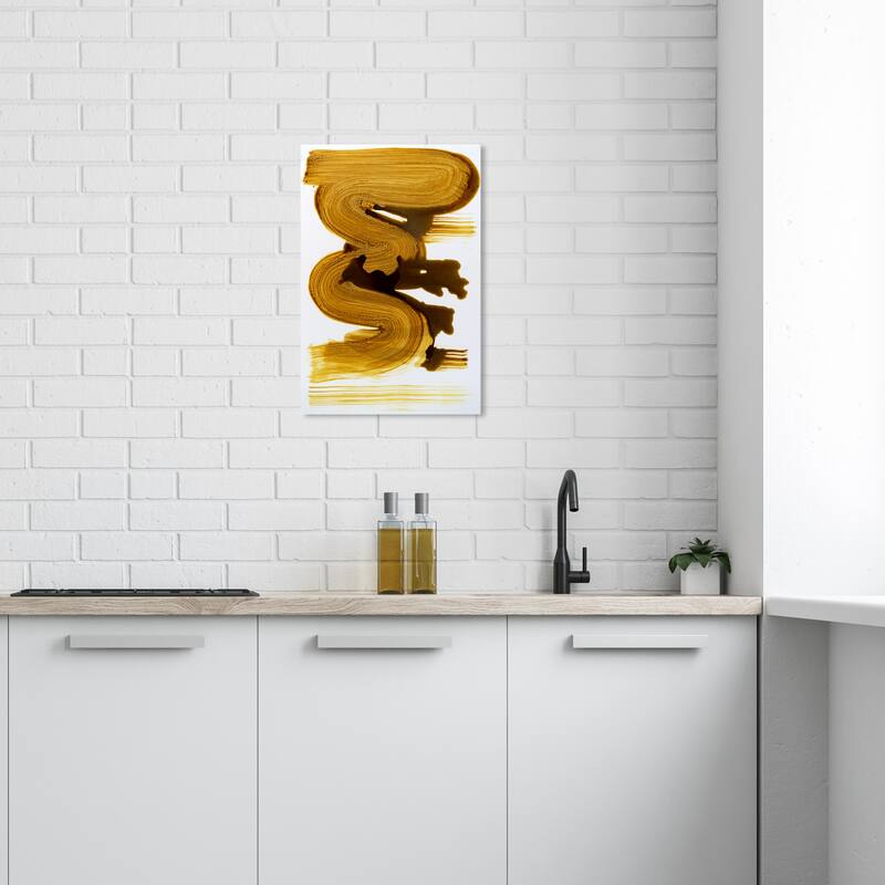 Wynwood Studio Canvas Abstract Sunset Wave White and Modern & Contemporary Wall Art Canvas Print - 24 x 16