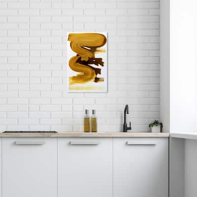 Wynwood Studio Canvas Abstract Sunset Wave White and Modern & Contemporary Wall Art Canvas Print