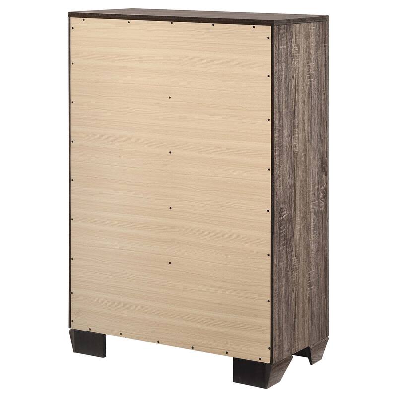 Harrison Washed Taupe 5-drawer Bedroom Chest